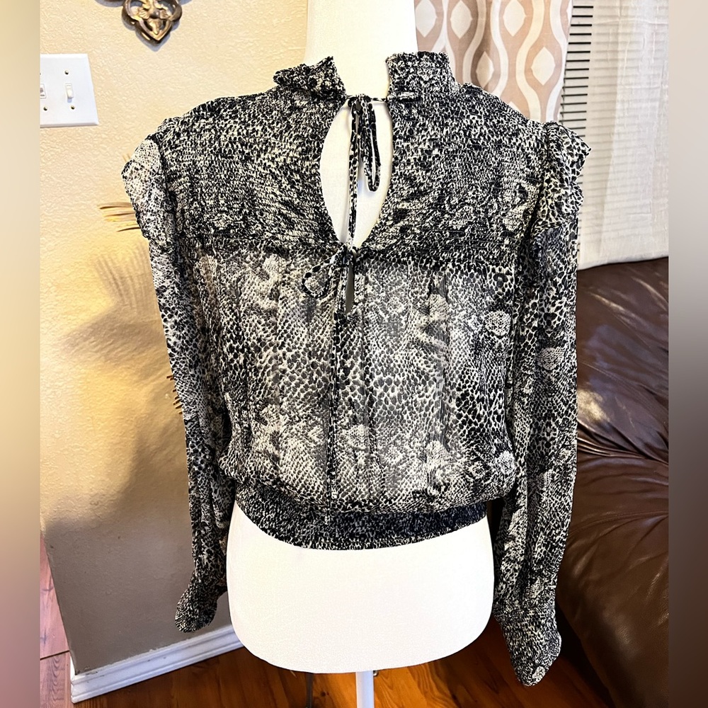 Free People Snake Print Roma Blouse - image 4
